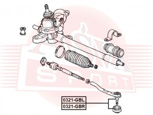 Наконечник поперечной рулевой тяги 0321GBL 0321-GBL ASVA