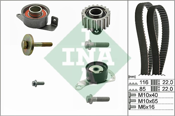 FORD ESCORT/ MONDEO II/ MAZDA 121 (ZQ) (1996>) 116z / 22mm 530 0104 10 INA