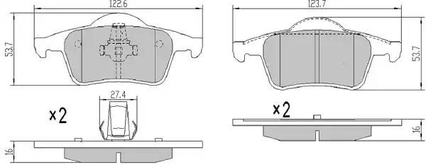 колодки дисковые задние!\ Volvo S80 98>/S60/V70 00>/XC70 2.5D5 02> FBP1146 FREMAX