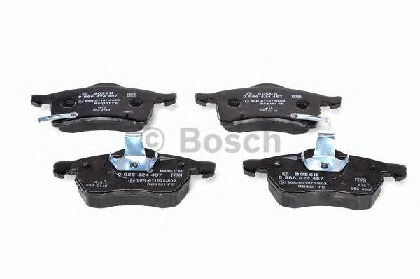 Колодки тормозные OPEL Astra G (1.8/2.2) 16V,Zafira A,B (1.6/1.8) передние (4шт. 0 986 424 457 BOSCH