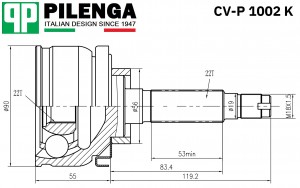 ШРУС наружный с пыльником ВАЗ 2121 CV-P1002K CVP1002K PILENGA