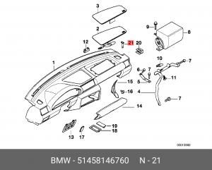 Клипса BMW OE 51 45 8 146 760 BMW