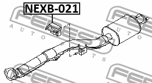 Крепление глушителя NISSAN X-TRAIL T30 NEXB-021 NEXB-021 FEBEST