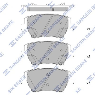 Колодки тормозные GENESIS GV80 задние (4шт.) SANGSIN SP4469 SANGSIN