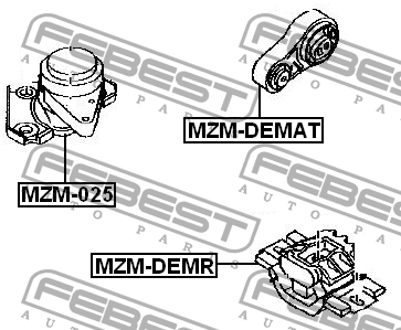подушка ДВС правая!\ Mazda Demio DY3/DY5 02-07 /Verisa DC5 04> MZM-025 FEBEST