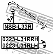 ТЯГА СТАБИЛИЗАТОРА ЗАДНЯЯ ПРАВАЯ подходит для NISSAN ALTIMA L33 2012.05- [US] 02 0223-L33RRH FEBEST