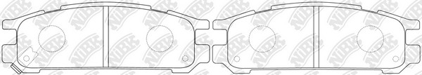 Колодки тормозные SUBARU Impreza (92-00) (1.6-2.0),Legacy (89-03) (1.8-2.5) задн PN7249 NIBK