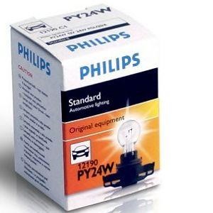 Лампа 12V PY24W PGU20-4 желтая Yellow PHILIPS 12190NAC1 PHILIPS