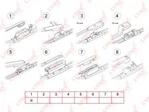 Щетка стеклоочистителя 330мм бескаркасная LYNX XF330 LYNXAUTO