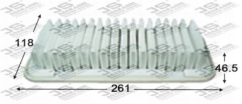 Фильтр воздушный  TOYOTA YARIS 1,3 1999 - 2005  TOYOTA VITZ 1,3 1999 - 2005 A196 A196J JS ASAKASHI