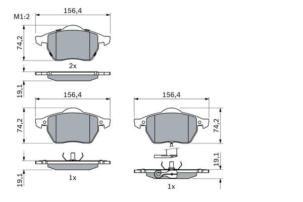 Колодки тормозные VW Bora,Golf 4 AUDI A3 передние (4шт.) BOSCH 0 986 494 018 BOSCH