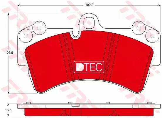 Колодки передние AUDI Q7 (4L), VW TOUAREG (7L_) GDB1548DTE GDB1548DTE TRW