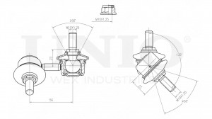 Стойка стабилизатора передняя левая SSP-50070 UNIO