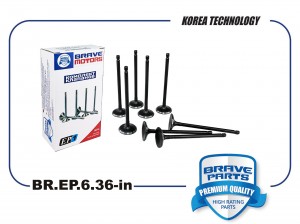 Клапан впуск 1шт BR.EP.6.36-in 22211-23600 Elantra/Cerato/Tucson/Sportage II -06 BR.EP.6.36-in BRAVE