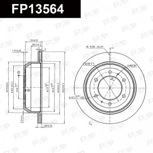 диск тормозной!\ Great Wall Hover/Hover H3/H5 FP13564 FAP