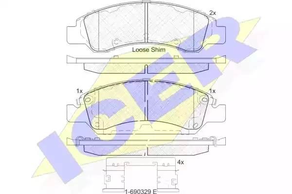 182137 колодки дисковые передние!\ Chevrolet Tahoe, Cadillac Escalade, Ssung Yon 182137 ICER