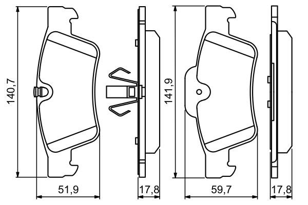 0 986 494 256 13.0460-7219.2=991 10 !колодки дисковые з.\ MB C219/W164/X164/W251 0 986 494 256 BOSCH