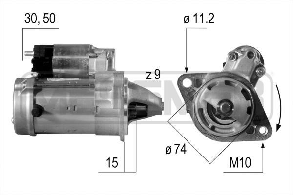 Стартер TOYOTA AVENSIS 1.6/1.8 03-08 220542 220.542 ERA
