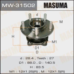 к-кт подшипника ступицы задней!\ Mitsubishi Dekica D:5/Outlander MW-31502 MASUMA