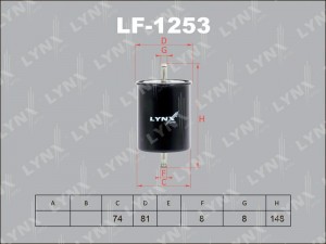 фильтр топливный!\ Audi A4/A6, Ford Galaxy 95>,VW Golf/Passat 1.6-2.8i 88> LF-1253 LYNXAUTO