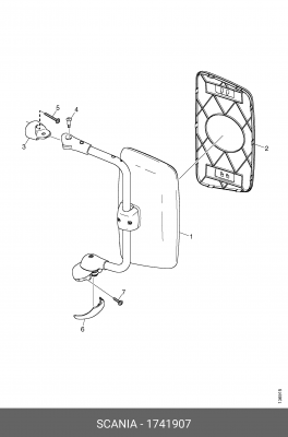 Кожух зеркала 1741907 SCANIA