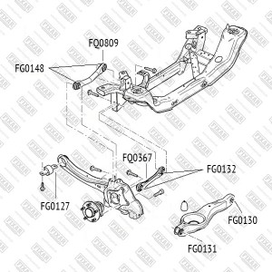 Сайлентблок задней тяги FORD Focus 04- FG0131 FG0131 FIXAR
