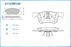 Тормозные колодки передние Low Metallic C11CR0145 C11CR0145 CWORKS