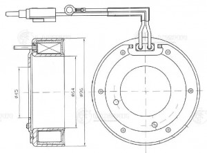Катушка эл/магн. компрессора кондиц. для а/м Лада Largus (12-)/Renault Logan (08 LMCC 0902 LUZAR