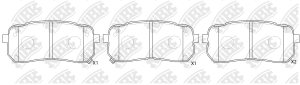 Колодки тормозные KIA Sorento (15-) задние (4шт.) NIBK PN0457 NIBK