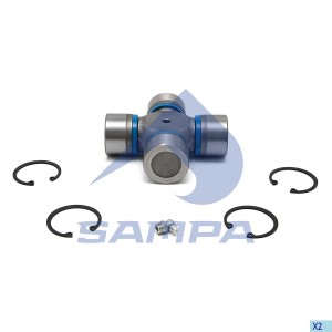 Крестовина 48x135,4 стопорные кольца и масленка 024280 SAMPA