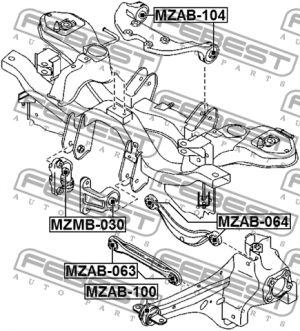 Опора дифференциала MZAB-104 MZAB-104 FEBEST