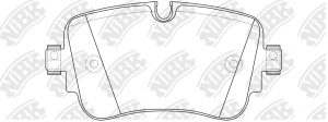 Колодки тормозные AUDI Q7 (15-) задние (4шт.) NIBK PN0688 NIBK