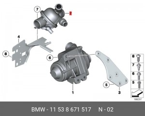 термостат!\ BMW F10/F11 09-16 11 53 8 671 517 BMW