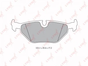 Колодки тормозные дисковые задние BD-6501 LYNXAUTO