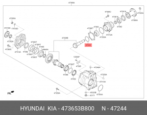 Кольцо уплотнительное 47365-3B800 473653B800 HYUNDAI KIA