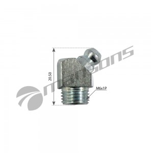 пресс-маслёнка М8х1 угловая 45 гр M036 MANSONS
