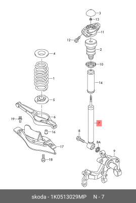 SKODA OCTAVIA 2009> 1K0 513 029 MP VAG