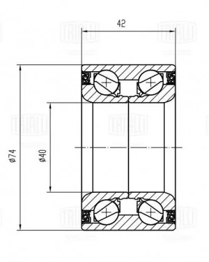 Подшипник ступицы Toyota Corolla (01-)/ перед. (CS 1624) CS 1624 TRIALLI