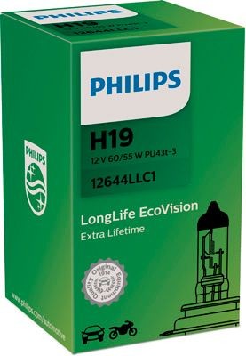 Лампа 12V H19 60/55W PU43t-3 PHILIPS 12644LLC1 PHILIPS
