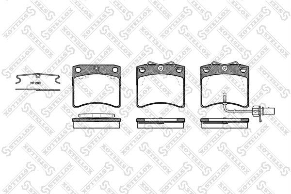 385 11=224748 !колодки дисковые п.\ VW T4 2.5/2.4D/2.5TDi диск 16' 99> 396-011-SX STELLOX