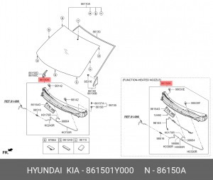 ПАНЕЛЬ ВОЗДУХОЗАБОРНИКА 861501Y000 MOBIS