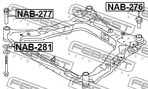 Сайлентблок NAB-281 NAB-281 FEBEST
