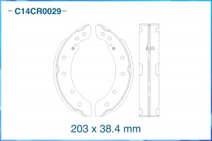 Тормозные колодки задние барабанные C14CR0029 C14CR0029 CWORKS