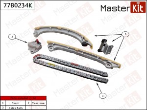 Комплект цепи ГРМ MAZDA CX-5 2.5L PY-VPS 09- (без звездочек) Masterkit 77B0234K 77B0234K MASTER KIT