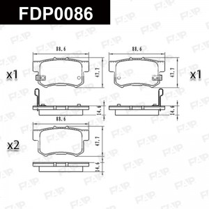 Тормозные колодки дисковые смесь CERAMIC FDP0086 FDP0086 FAP