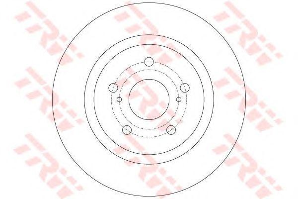 Диск тормозной задний TOYOTA AVENSIS (T27) DF6324 DF6324 TRW