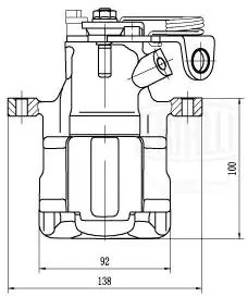 Суппорт торм. Audi A4 (94-) зад. лев. d=38мм (CF 002235) CF 002235 TRIALLI