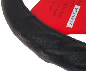 Оплетка руля (M) 37-39см черная кожа MISTAR MIS2013LT06IBKM MISTAR