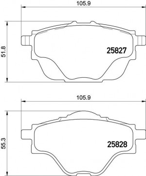 P61124 колодки дисковые з.!\ Citroen C4 Picasso, Peugeot 308 1.6/2.0i/HDi 13> P61124 BREMBO