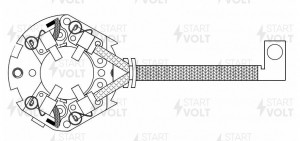 Узел щеточный стартера VBS2704 START VOLT